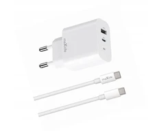 Maxlife Greitasis 20w tinklo įkroviklis su laidu 2 įėjimai Google Pixel 7 Pro