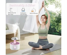 Maxspace Skėtinis drėkintuvas, 300 ml besisukantis drėkintuvas miegamajam su nuotolinio valdymo pulteliu ir laikmačio funkcija, 7 spalvų led oro drėkintuvas svetainei, kambariui, vaikų kambariui (baltas)