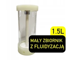 Mažas fluidizacijos rezervuaras, talpa milteliniams dažams