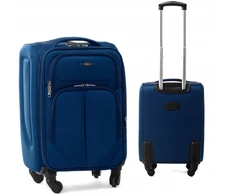 Kelioninis Mažas medžiaginis rankinis lagaminas su 4 ratukais S-010 Rgl, tamsiai mėlynas