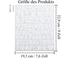 Mažos raidžių lipdukai, 2,5 cm 440 raidžių ir skaičių lipdukų rinkinys albumams, vandens buteliams, vardinėms lentelėms, lipnios raidės atsparios oro sąlygoms - baltos