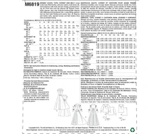 Mccall Pattern Company siuvimo modelis, popierius, baltas, A5 (6-8-10-12-14)