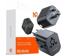 Mcdodo greitas įkroviklis adapteris pereinamasis kištukas angliškas usa uk eu us