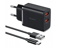 Mcdodo greitasis tinklo įkroviklis ch-5072 2x usb-a blokelis + usb-c kabelis