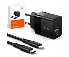 Mcdodo Kostka tinklo įkroviklis Usb Usb-c 20w su Usb-c į Lightning laidu