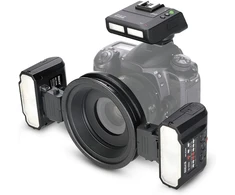 Objektyvas Mcoplus Mk-mt24 Macro Twin Lite belaidė nuotolinė blykstė su ttl siųstuvu-imtuvu/paleidikliu, skirta D1x D2 D80 D90 D610 D3100 D3200 D3300 D3400 D5000 D5100 D5200 D5300 D5500 D7000 D7100 D7200 skaitmeniniams veidrodiniams fotoaparatams