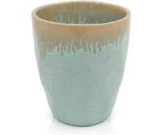 Mea-living Akmens masės espresso puodelis Turquoise Heart, rankų darbo akmens masė, 150 ml, gražūs rankų darbo indai