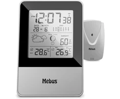 Mebus Radijo bangomis valdoma meteorologinė stotis su lauko davikliu