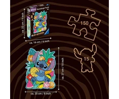 Medinė dėlionė Ravensburger Disney Stitch 150 detalių su figūrėlėmis