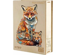 Medinė dėlionė suaugusiems Kaayee, 300 detalių, lapės forma, 46.6 x 30 cm