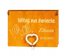 Medinė dėžutė nuotraukoms Šviesiai ruda (sekvoja) 15 cm x 21 cm