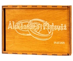 Medinė dėžutė nuotraukoms Šviesiai ruda (sekvoja) 21 cm x 30 cm 50 nuotraukų