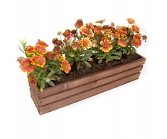 Medinė gėlių dėžė 60 cm, ruda