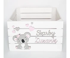 Medinė žaislų dėžė Personalizuota