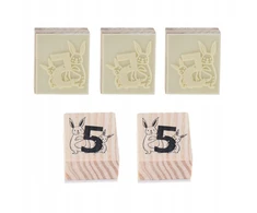 Medinis gyvūnas ir numeris, guminis antspaudas, skirtas "pasidaryk pats" scrapbooking dekoravimui