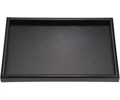 Medinis serviravimo padėklas 25x18 cm, juodas