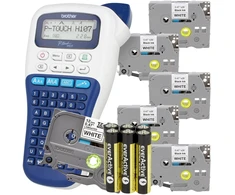 Meettec Brother Pt-h107 spausdintuvas ir 5x Tze-231 balta juosta juodu atspaudu 12mm rinkinys