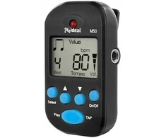 Meideal M50 juodas elektroninis skaitmeninis metronomas su spaustuku Tap Tempo