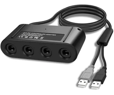 Meiriya Gamecube valdiklio adapteris 4 prievadų, skirtas Switch, suderinamas su Switch Super Smash Bros Gamecube adapteriu, skirtu Wii U/pc Usb jungikliui su 4 prievadais / Turbo ir vibracijos funkcijomis