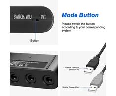 Meiriya Gamecube valdiklio adapteris 4 prievadų, skirtas Switch, suderinamas su Switch Super Smash Bros Gamecube adapteriu, skirtu Wii U/pc Usb jungikliui su 4 prievadais / Turbo ir vibracijos funkcijomis
