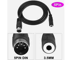 Stiprintuvas Meiriyfa 5-pin Din Midi į 3.5 mm Trs garso kabelis, 1m