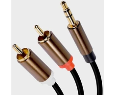Meiriyfa rca į jack kabelis, 3,5 mm jack kištukas į 2x rca male y adapterio kabelį jack kabelis išmaniesiems telefonams, garsiakalbiams, planšetiniams kompiuteriams, hdtv, namų kinui - 3m