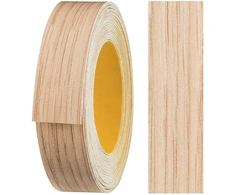Melamino briaunų juosta, lipni, 18 mm x 5 m, baldų briaunų apdaila, patikimas sukibimas be lyginimo, fanera lentynoms, medinėms plokštėms, vyšnia, lindbergo ąžuolas