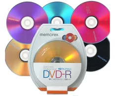 Memorex Dvd-r Cool Colors 15vnt spalvotos