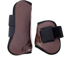 Merauno® Classic sausgyslių ir kulkšnies apsaugos žirgams, tvirtas pu kietas kevalas su elastiniais velcro dirželiais, tinkamas eržilams ir kumelėms, 4 vnt. rinkinys (viena pora priekinėms ir viena pora užpakalinėms kojoms)