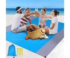 Merkloos Paplūdimio pledas be smėlio 230x200cm, atsparus vandeniui
