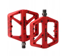 Meroca platforminiai dviračio pedalai didelės platformos Mtb Bmx raudoni