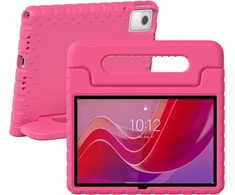 Merocab dėklas, skirtas lenovo tab m11 2024 (modelis tb330fu/tb330xu), lengvas vaikiškas dėklas su sulankstoma rankena, smūgiams atsparus vaikiškas dėklas, rožių raudonumo