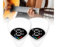 Mesen 2 viename gitaros derintuvas, plektro derintuvas, gitara, capo gitara, 12 vienodų temperamentų, gitaros derintuvas su spalvotu ekranu, tikslus derintuvas, plektras gitarai, bosui, ukulele