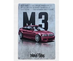 Metalinė / dekoratyvinė lentelė Bmw E46 M3 Bavaria Motors