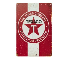 Metalinė dekoratyvinė lentelė Texaco Raudona 20x30
