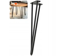 Metalinė "hairpin" stalo koja 45 cm, juoda