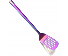 Metalinė mentele su skylutėmis vaivorykštės spalvų 34cm