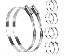 Metalinės sliekinės apkabos, varžtinės juostos 70-90mm 10 vnt