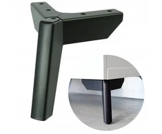 Metalinis baldo kojelė, moderni baldo kojelė 12 cm loft, juoda