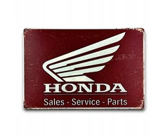 Metalinis dekoratyvinis skardos ženklas - Honda Motorcycle Logo 20 x 30 cm