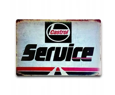 Metalinis dekoratyvinis skardos ženklas - Castrol auto service | service 20 x 30 cm