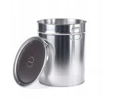 Metalinis kibiras 35l su užveržimo žiedu, 8 vnt.