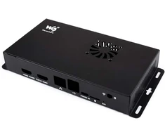 Metalinis korpusas, skirtas raspberry pi compute module 5 io board cm5, mini pc korpusas su aušinimo ventiliatoriumi, 40pin gpio adapteris, atsparus dulkėms, sieninis laikiklis, skirtas pramoniniams ir „pasidaryk pats“ pi projektams