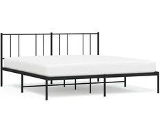 Lova Metalinis lovos rėmas su galvūgaliu, juodos spalvos, 183x213cm