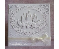 Metalinis pjovimo štampų trafaretas, skirtas scrapbooking'ui, įspaudimui, popierinių kortelių gamybai, albumui, gimtadienio atvirukų popieriaus žvakių pjovimo štampų trafaretas, sidabrinis