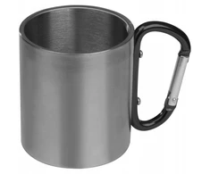 Metalinis puodelis su karabinu 180 ml