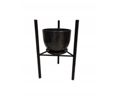 Metalinis stovas gėlėms "loft" 40cm, juodas