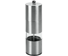 Metaltex prieskonių malūnėlis su keraminiu malimo mechanizmu, akrilas/nerūdijantis plienas, sidabrinis, 16 cm