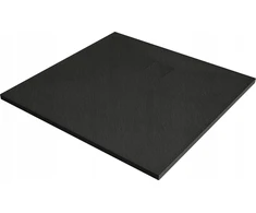 Mexen Bert kvadratinis smc akmens tekstūros dušo padėklas 80 x 80 cm juodas
