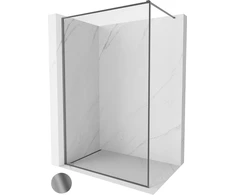 Mexen Kioto-f Walk-in dušo sienelė 60x202 cm, gun metal rėmas, 8 mm